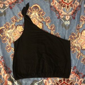 american eagle one shoulder tie top